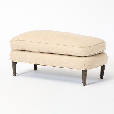 Lot 526 - Louis XVI Style Painted Upholstered Bench
