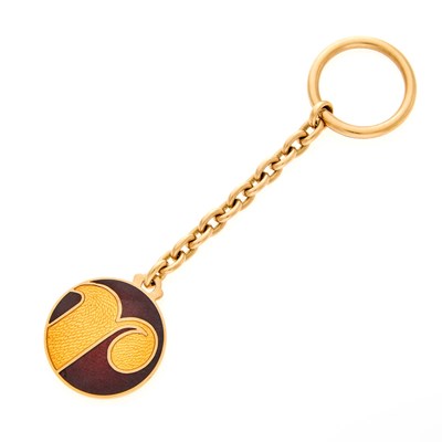 Lot 92 - Bulgari Gold and Enamel Keychain