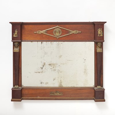 Lot 535 - Empire Gilt-Metal Mounted Mahogany Wall Mirror