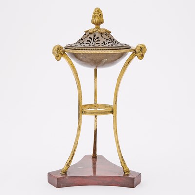 Lot 369 - Empire Patinated and Gilt-Bronze Perfume Burner and Cover