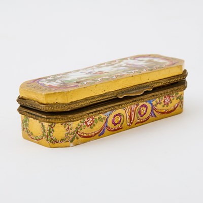 Lot 319 - French Gilt-Metal Mounted Porcelain Snuff Box