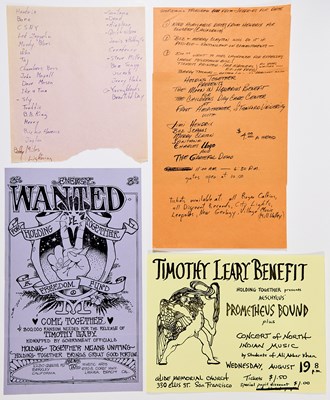 Lot 313 - An important archive of manuscripts and materials following Timothy Leary's 1970 marijuana arrest