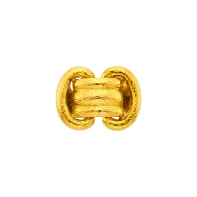 Lot 4 - David Webb Hammered Gold Buckle Ring