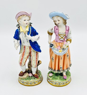 Lot 1197 - Pair of Meissen Porcelain Figures