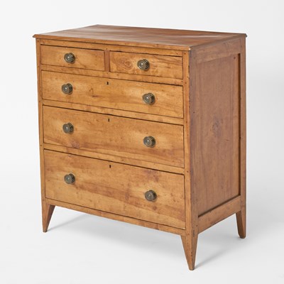 Lot 580 - Continental Fruitwood Chest of Drawers