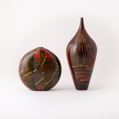 Lot 199 - Two Michele Burato Blown Glass Vases