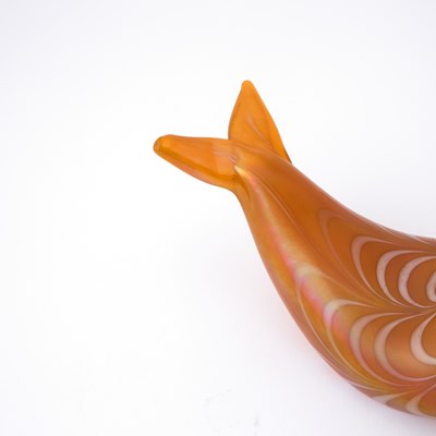 Lot 220 - Venini Style Blown and Iridescent Glass Sirena "A Rete" Vase