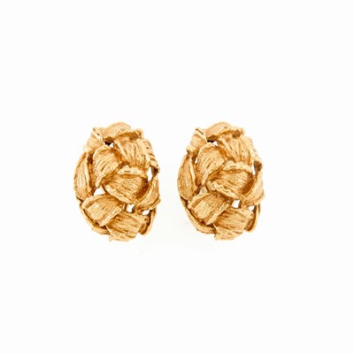 Lot 25 - Tiffany & Co. Pair of Gold Earrings