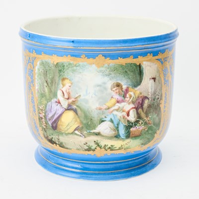 Lot 407 - Sèvres Style Porcelain Cachepot