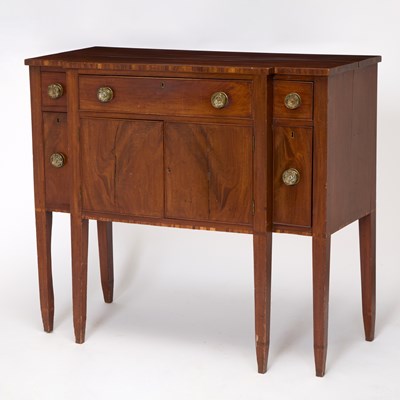 Lot 147 - Federal Diminutive Inlaid Mahogany Sideboard