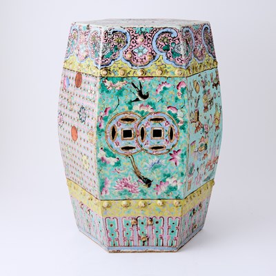 Lot 416 - Chinese Enameled Porcelain Garden Seat