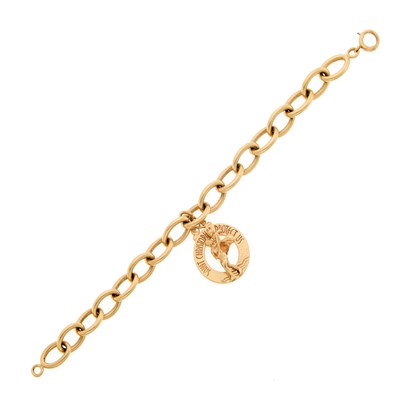 Lot 99 - Gold 'St. Christopher' Charm Bracelet