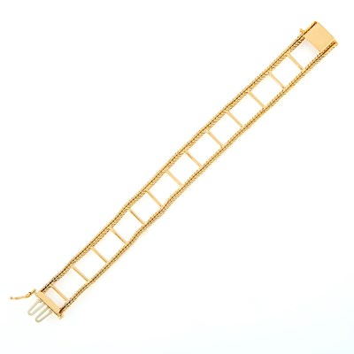 Lot 201 - Gold Jacket Ladder Bracelet