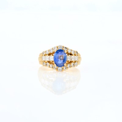 Lot 72 - Gold, Sapphire and Diamond Ring