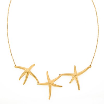 Lot 2 - Tiffany & Co., Elsa Peretti Gold 'Starfish' Necklace