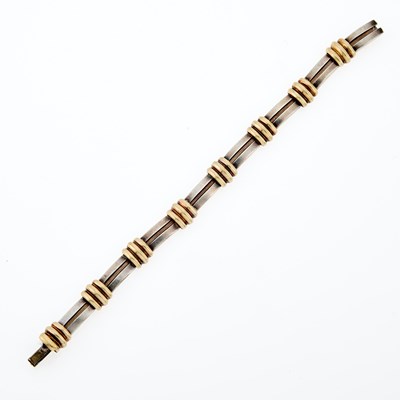 Lot 137 - Tiffany & Co. Silver and Gold Link Bracelet