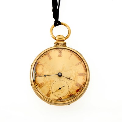 Lot 233 - Gold Open Face Pocket Watch