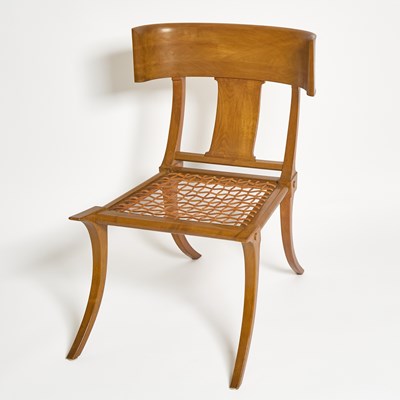 Lot 325 - After T.H. Robsjohn-Gibbings for Sardis Walnut “Klismos” Side Chair