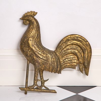 Lot 321 - American Gilt-Copper Rooster Weathervane