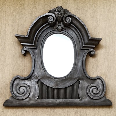 Lot 250 - French Baroque Style Steel Over-Mantel Mirror