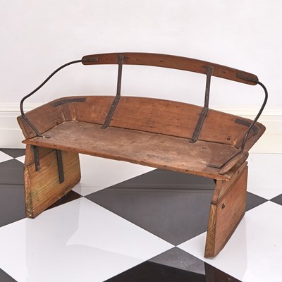 Lot 323 - 19th Century Wood and Metal Wagon Seat