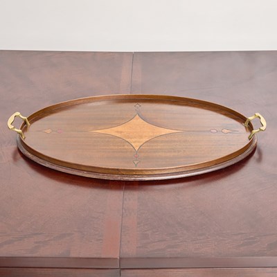 Lot 235 - Edwardian Satinwood and Mahogany Two-Handled Serving Tray
