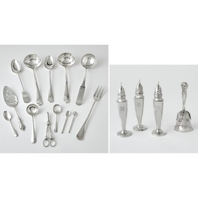 Lot 129 - Group of Sterling Silver and Silver-Plated Serving Flatware and Hollowware