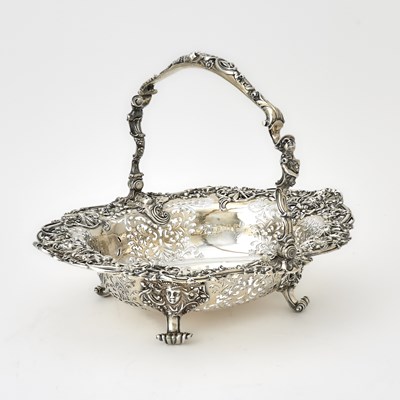 Lot 117 - Victorian Sterling Silver Gilt Cake Basket