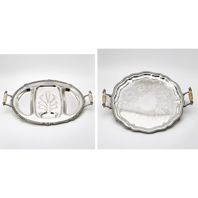 Lot 105 - Two Silver Plated Two Handled Trays