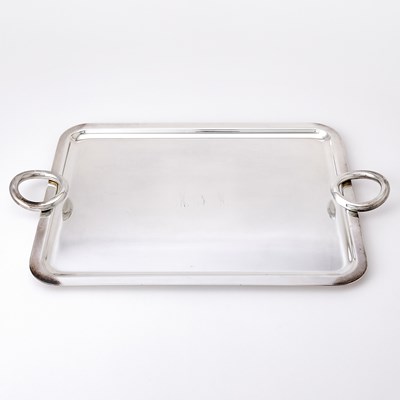 Lot 119 - Christofle Silver-Plated Two-Handled Serving Tray