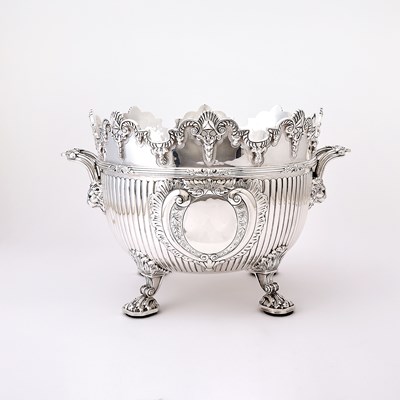 Lot 116 - Victorian Sterling Silver Monteith Centerpiece Bowl