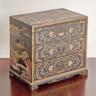 Lot 155 - Painted Chinese Table Chest Fitted with Drawers