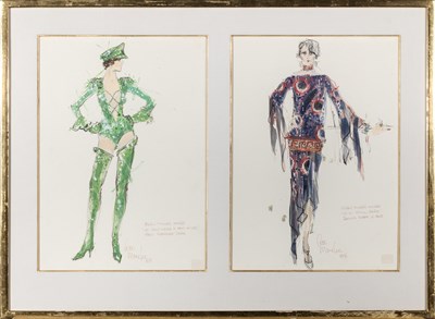 Lot 76 - Two Original Pete Menafee Costume Designs for Mary's Incredible Dream