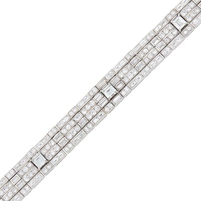 Lot 11 - Platinum and Diamond Bracelet