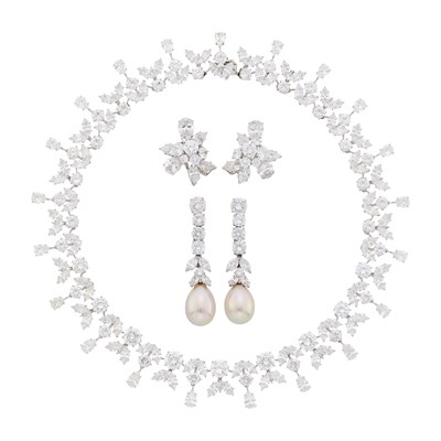 Lot 19 - Group of White Gold, Metal, Cubic Zirconia and Imitation Pearl Jewelry