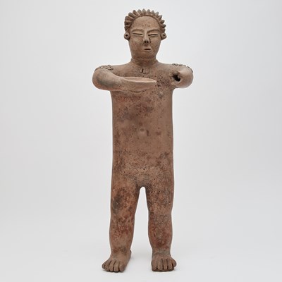Lot 194 - Tall Colima Standing Male Figure