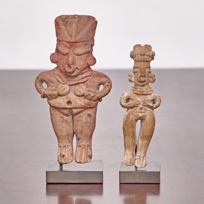 Lot 184 - Pair Chupicuario Pottery Pretty Ladies