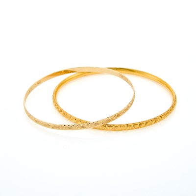 Lot 149 - Two Gold Bangle Bracelets