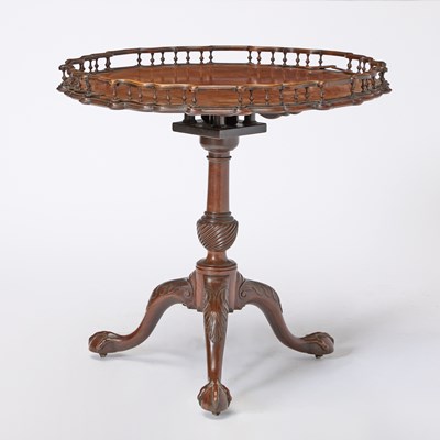 Lot 436 - George II Mahogany Brass-Inlaid Tripod Table