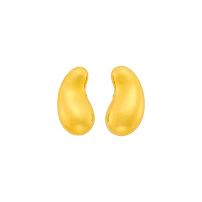 Lot 1079 - Tiffany & Co., Elsa Peretti Pair of Gold 'Bean' Earclips