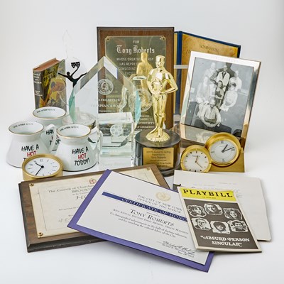 Lot 589 - A large group of awards and career memorabilia from the career of Tony Roberts