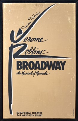 Lot 586 - A scarce reflective gold poster signed by Jerome Robbins