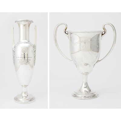Lot 565 - Dominick & Haff Art Deco Sterling Silver Two-Handled Trophy