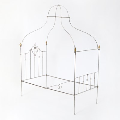 Lot 362 - Directoire Steel and Brass Bed