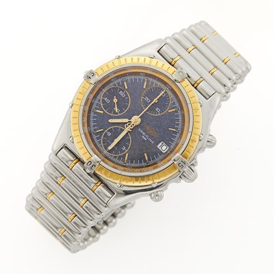 Lot 247 - Breitling Stainless Steel and Gold Chronomat Wristwatch