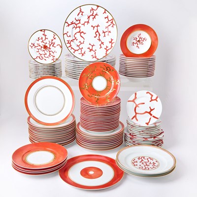 Lot 599 - Assembled Set of Raynaud Limoges Alberto Pinto Porcelain 'Cristobal' Pattern Dinner Set