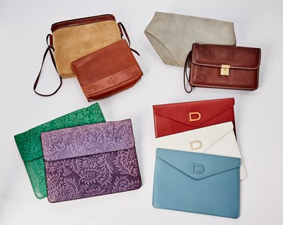 Lot 183 - Group of Leather and Suede Clutches and Pouches