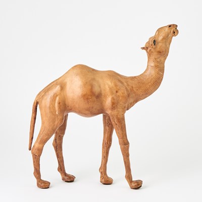 Lot 643 - Small Leather-Clad Figure of a Camel