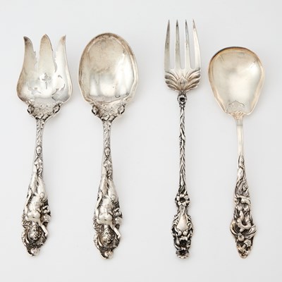 Lot 742 - Four Sterling Silver Serving Utensils