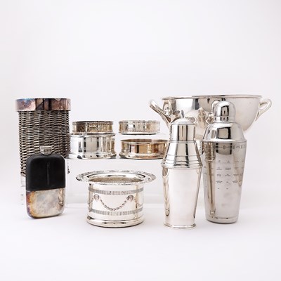 Lot 508 - Group of Silver Plate and Stainless Steel Barware